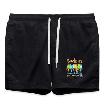 Perruches Perruches Oiseaux - Short de bain - noir - Devant - AI Model Male 185 light (185cm)