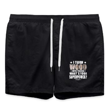 Wood - Swim Trunks - black - Front - AI Model Male 185 light (185cm)
