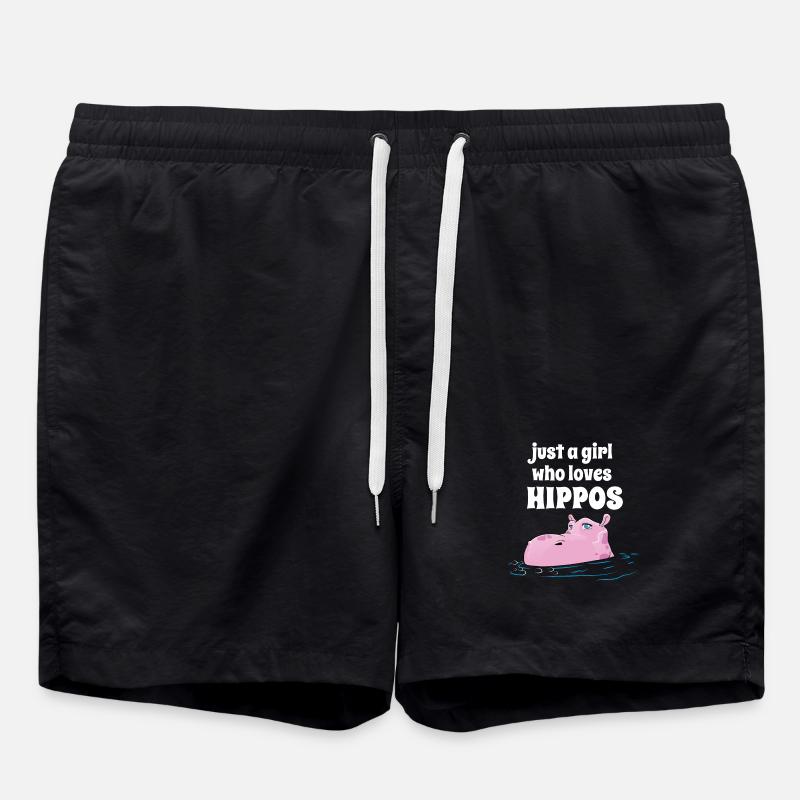 Hippo Hippo Lovers - Swim Trunks - black