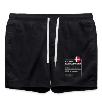 Ich habe Dänemarkfieber Spruch Danmark - Badeshorts - Schwarz - Vorne - AI Model Male 185 light (185cm)