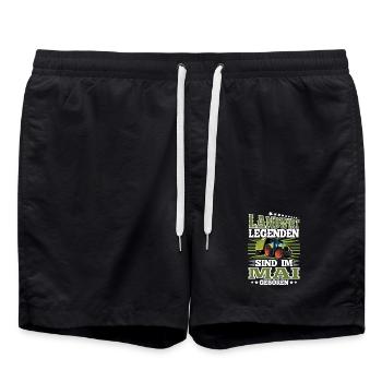Landwirt Legenden Sind Im Mai Geboren - Badeshorts - Schwarz - Vorne - AI Model Male 185 light (185cm)