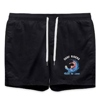 Surf Riders - Badeshorts - Schwarz - Vorne - AI Model Male 185 light (185cm)