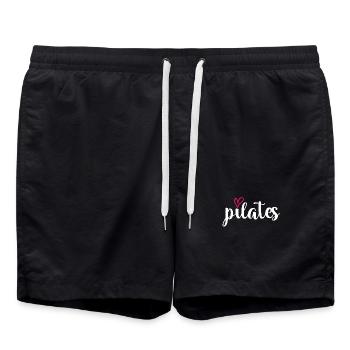 Pilates Training Fitness - Swim Trunks - black - Front - AI Model Male 185 light (185cm)