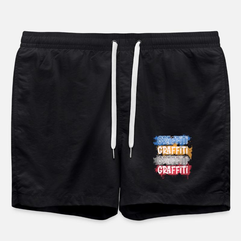 graffiti - Swim Trunks - black