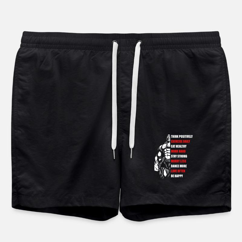Bodybuilding Motivation - Badeshorts - Schwarz