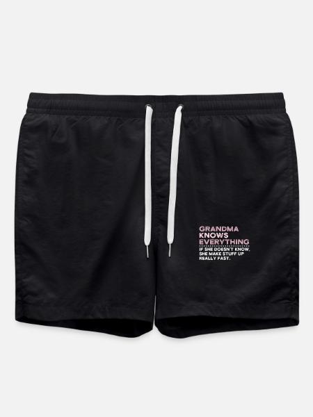 Grandma Knows Everything - Short de bain - noir