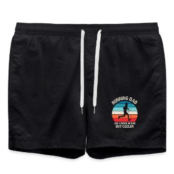 Running Dad Funny Marathon Runner Vintage - Short de bain - noir - Devant - AI Model Male 185 light (185cm)