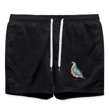 Polygone cailles cailles cailles cailles cadeau - Short de bain - noir - Devant - AI Model Male 185 light (185cm)