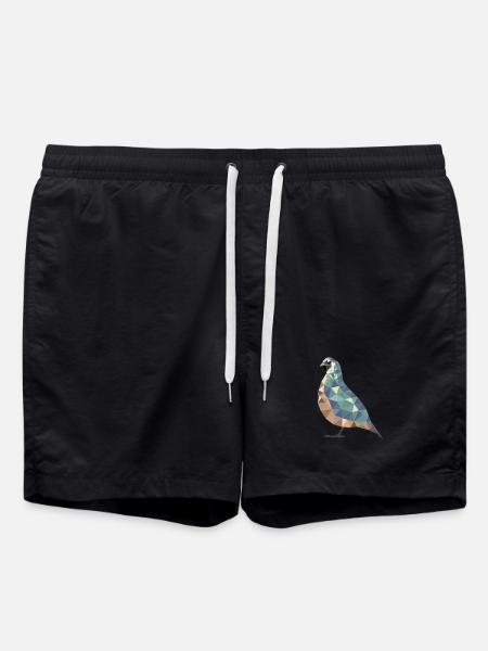 Polygone cailles cailles cailles cailles cadeau - Short de bain - noir