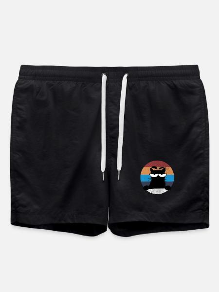 Chat grumpy - Short de bain - noir