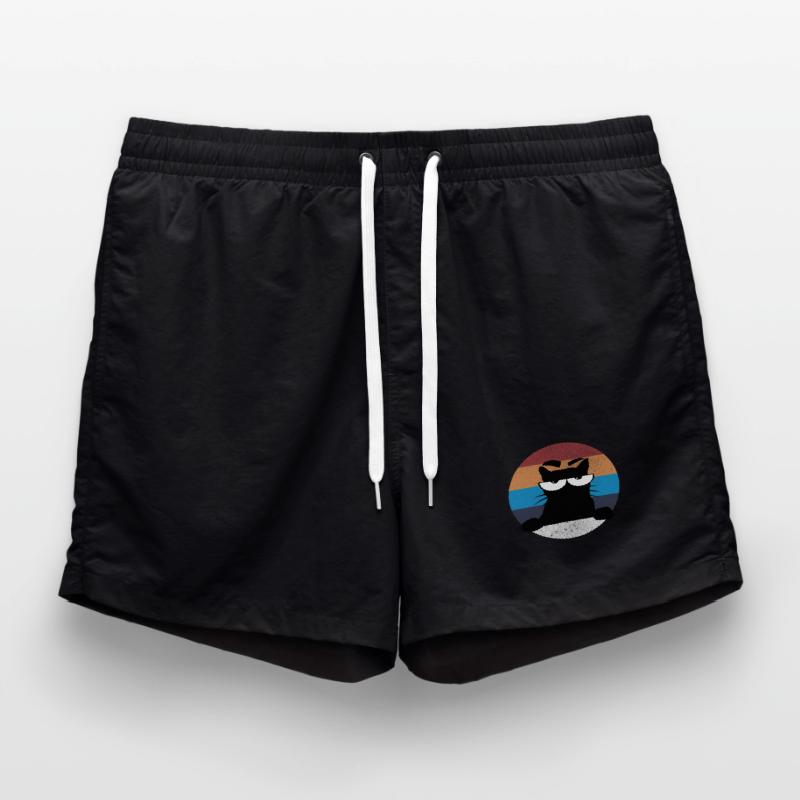 Chat grumpy Short de bain