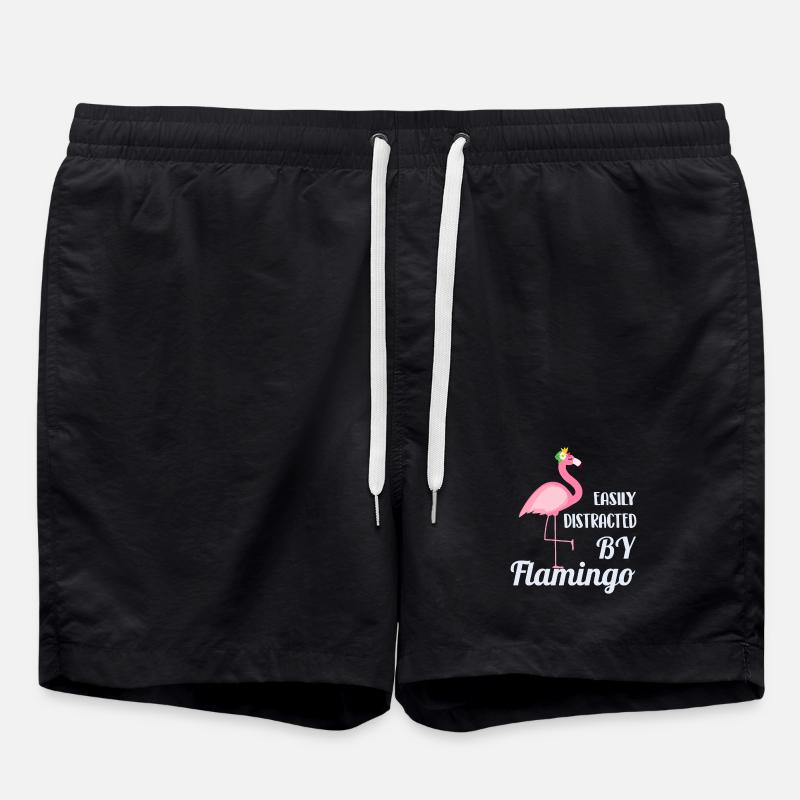 Flamingo - Badeshorts - Schwarz