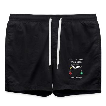 diver - Swim Trunks - black - Front - AI Model Male 185 light (185cm)