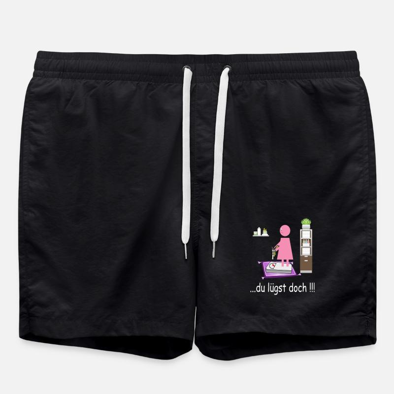 Lustiges Badezimmer Bild - Badeshorts - Schwarz