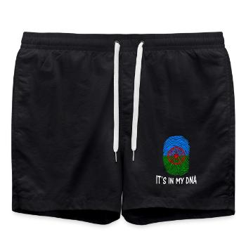 romani people flag o styago le romengo idée cadeau - Short de bain - noir - Devant - AI Model Male 185 light (185cm)