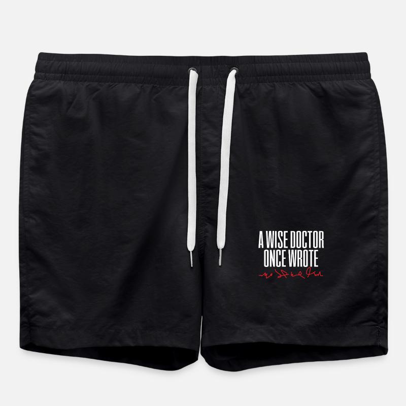 Arzt Doktor Medizin Handschrift - Badeshorts - Schwarz