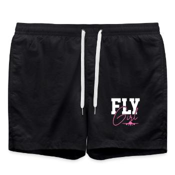 Airplane - Swim Trunks - black - Front - AI Model Male 185 light (185cm)