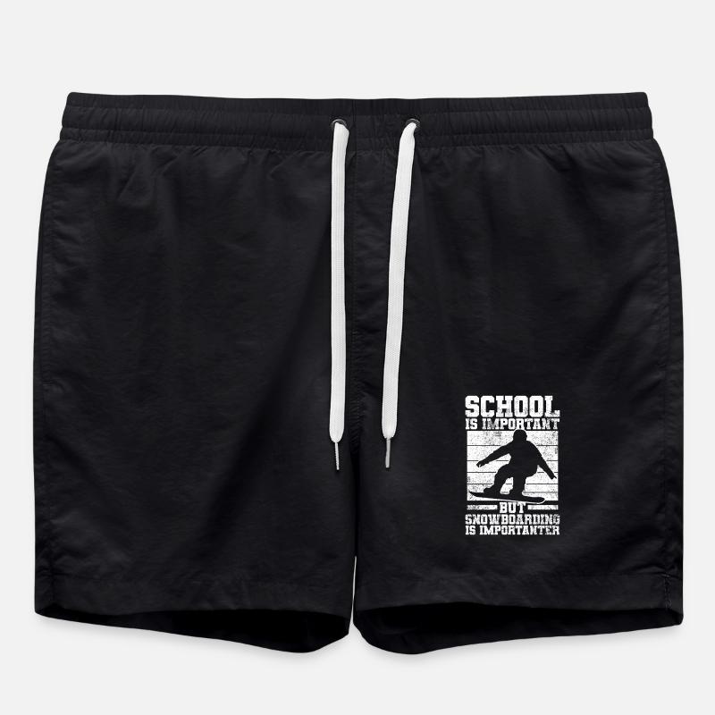 Snowboarding Snowboarder Snowboard - Short de bain - noir