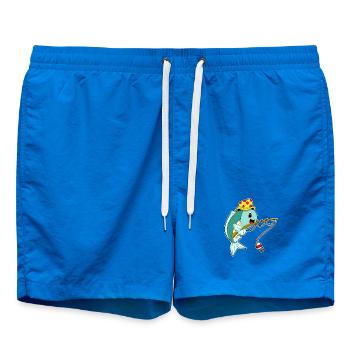Fish Angler Fishing Rod Fishing - Swim Trunks - cobalt blue - Front