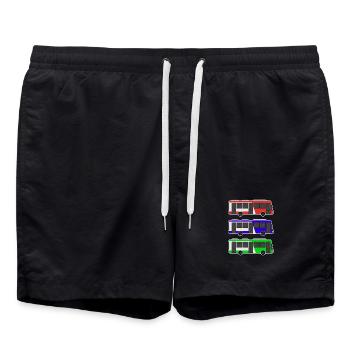 Bus - Short de bain - noir - Devant - AI Model Male 185 light (185cm)