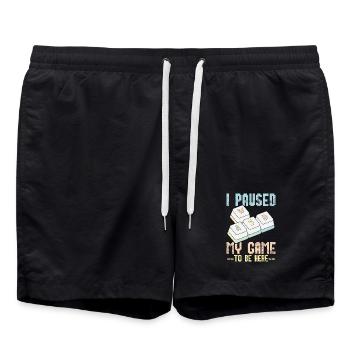 PC Games Player Computer Keyboard - Swim Trunks - black - Front - AI Model Male 185 light (185cm)