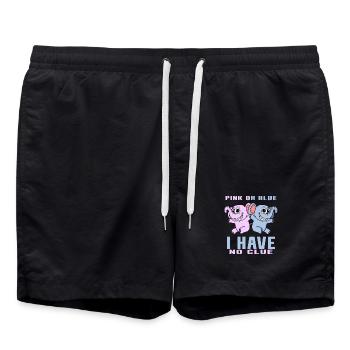 Pink oder Blau - Badeshorts - Schwarz - Vorne - AI Model Male 185 light (185cm)