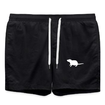 Ratte - Badeshorts - Schwarz - Vorne - AI Model Male 185 light (185cm)
