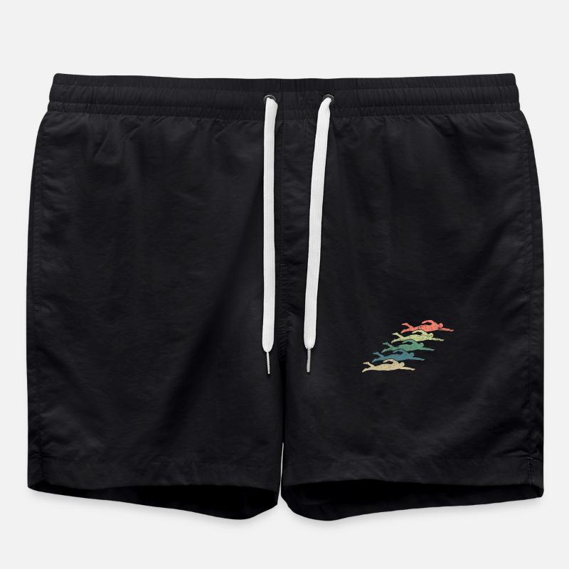 Schwimmen Schwimmer Vintage - Badeshorts - Schwarz