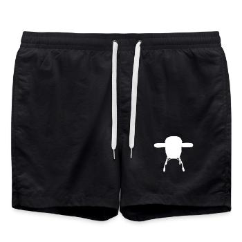 Grillen Grill BBQ - Badeshorts - Schwarz - Vorne - AI Model Male 185 light (185cm)
