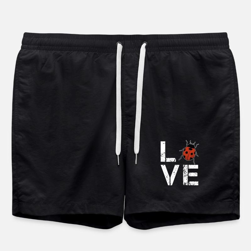 Ladybug Love Ladybug Gift - Swim Trunks - black