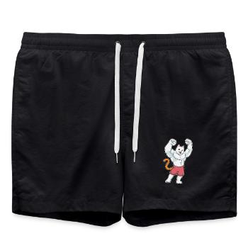 Sport de culturisme Culturiste Chat - Short de bain - noir - Devant - AI Model Male 185 light (185cm)