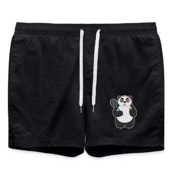 Panda Tennis Racket - Swim Trunks - black - Front - AI Model Male 185 light (185cm)