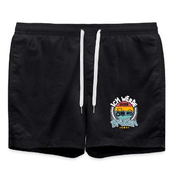 Ich Werde Großer Bruder Traktor - Badeshorts - Schwarz - Vorne - AI Model Male 185 light (185cm)