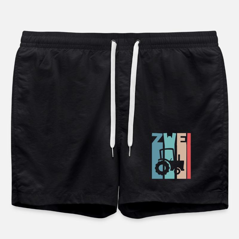 2. Jahre Kinder Traktor - Badeshorts - Schwarz