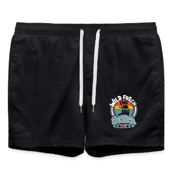 Ninja 6 Jahre Geburtstag Kinder - Badeshorts - Schwarz - Vorne - AI Model Male 185 light (185cm)