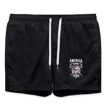 Tournée de pêche d’Amérique - Short de bain - noir - Devant - AI Model Male 185 light (185cm)