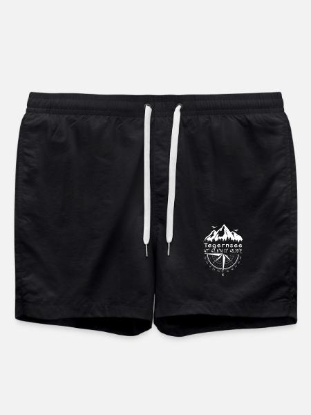 Tegernsee Koordinaten - Badeshorts - Schwarz