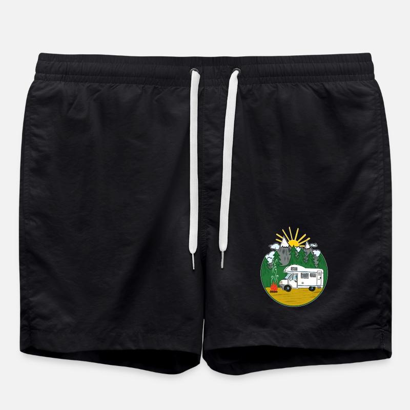 Camping Is My Life - Womo - Camping-car - Short de bain - noir