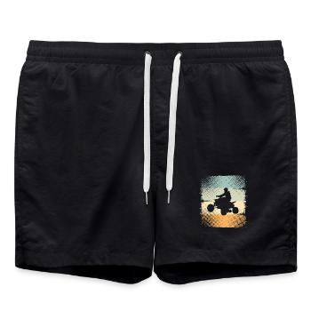 Quad - Short de bain - noir - Devant - AI Model Male 185 light (185cm)