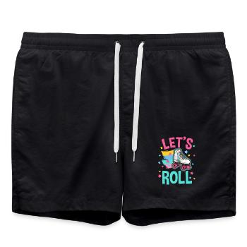 Rollschuhlaufen Rollschuh - Badeshorts - Schwarz - Vorne - AI Model Male 185 light (185cm)