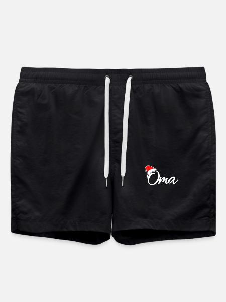 Weihnachten Oma - Badeshorts - Schwarz
