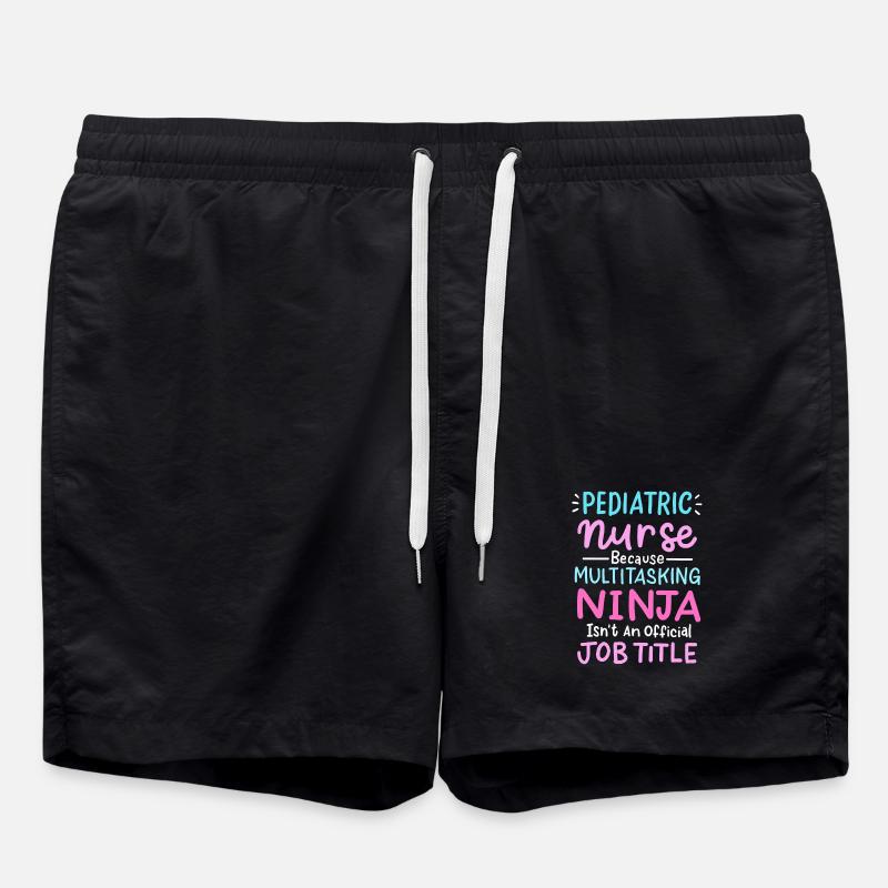 Kinderkrankenschwester - Badeshorts - Schwarz