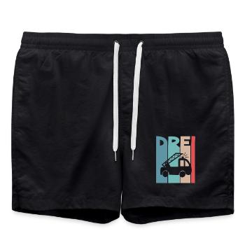 Feuerwehr 3 Jahre Kinder - Badeshorts - Schwarz - Vorne - AI Model Male 185 light (185cm)