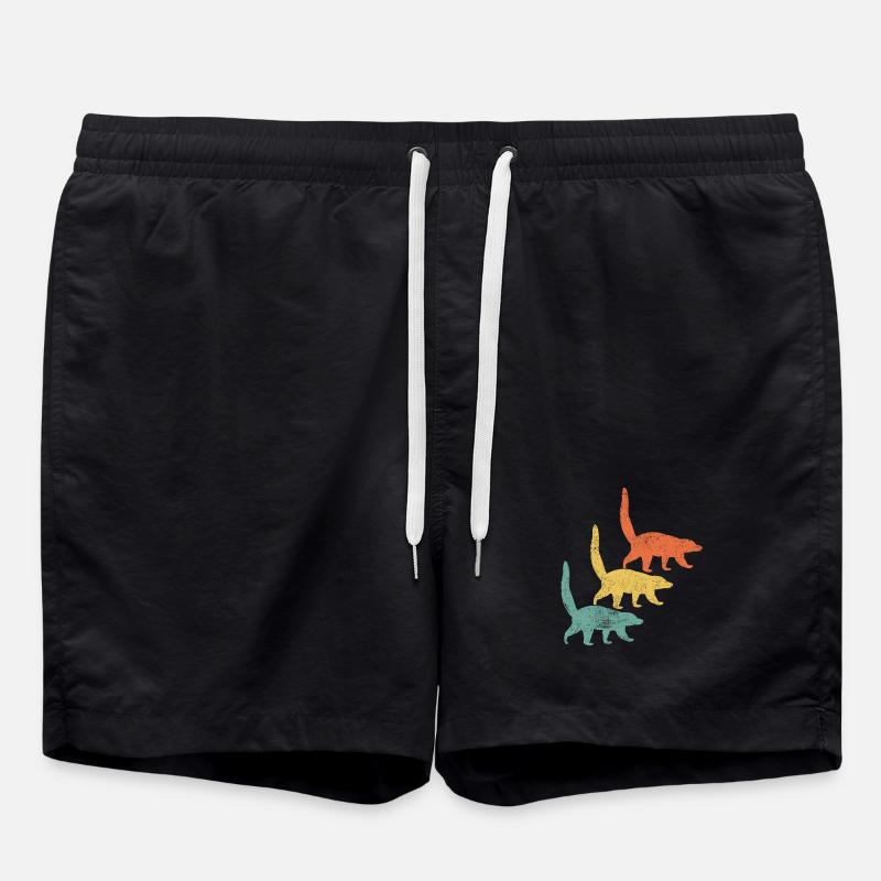 Nasenbären Rüsselbären - Badeshorts - Schwarz