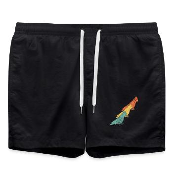 Nymphensittiche Vogel - Badeshorts - Schwarz - Vorne - AI Model Male 185 light (185cm)