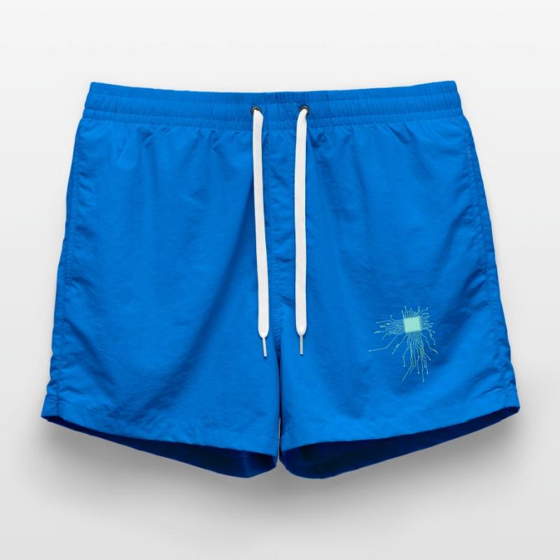 board core cpu computer nerd pc humor geek code Swim Trunks