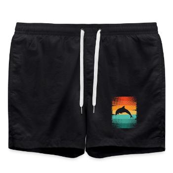 Dolphin - Swim Trunks - black - Front - AI Model Male 185 light (185cm)
