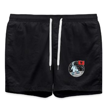 Astronaute avec drapeau Albanie - Short de bain - noir - Devant - AI Model Male 185 light (185cm)