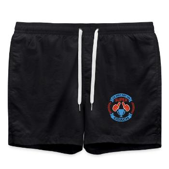 Ce mec est un super entraineur cadeau humour - Short de bain - noir - Devant - AI Model Male 185 light (185cm)