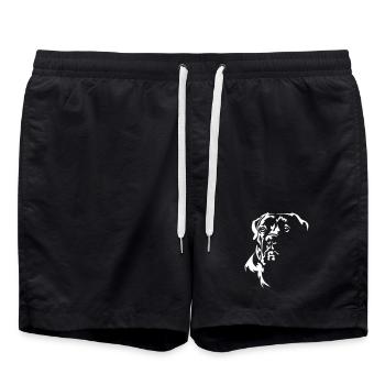 Cane Corso Head "Black Edition" - Swim Trunks - black - Front - AI Model Male 185 light (185cm)